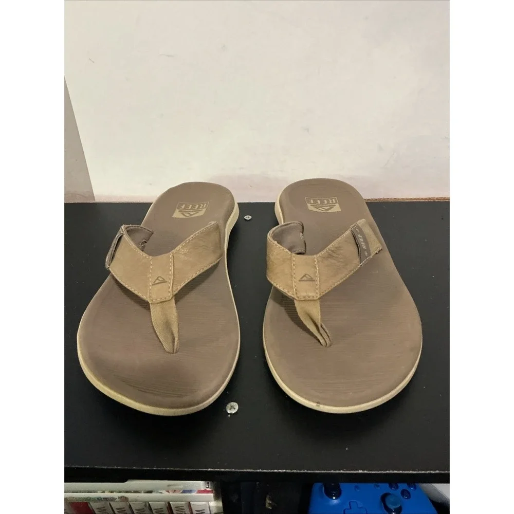 Reef Santa Ana Men's Flip-Flop Sandals - Tan Size 8